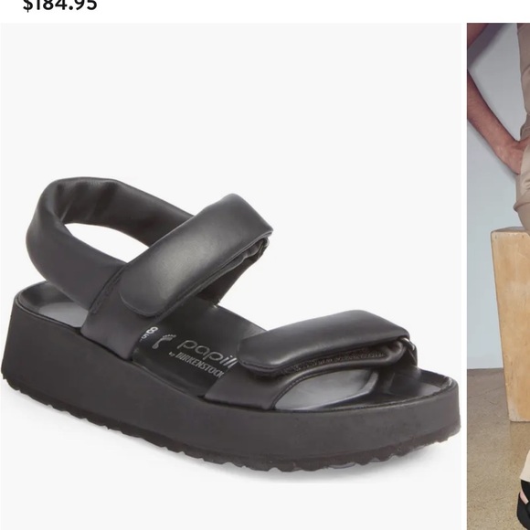 Women’s Papillio by Birkenstock Theda Black Platform Wedge Sandals - Picture 9 of 14